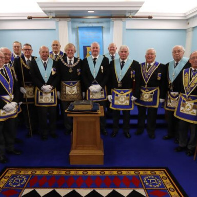 Sir David Wootton visits Roseberry Lodge of Installed Masters